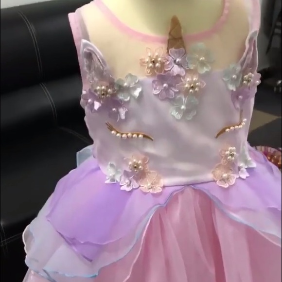 Last 1! Unicorn Birthday Dress & Headband costume - Picture 7 of 7